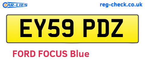 EY59PDZ are the vehicle registration plates.