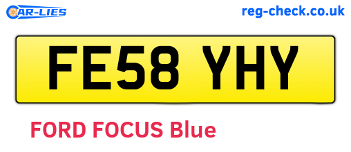 FE58YHY are the vehicle registration plates.