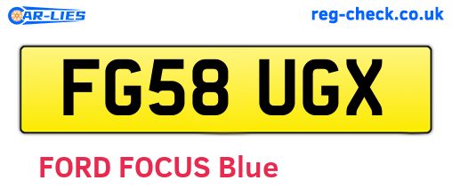 FG58UGX are the vehicle registration plates.