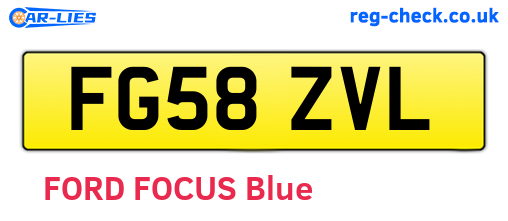 FG58ZVL are the vehicle registration plates.