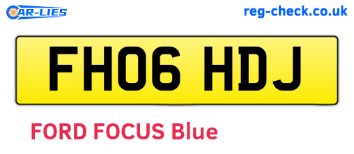FH06HDJ are the vehicle registration plates.