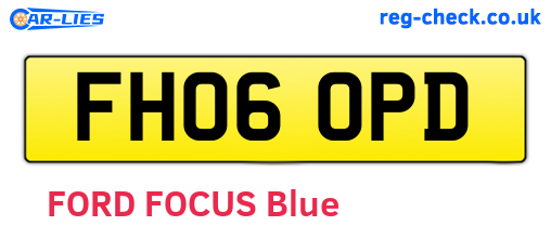 FH06OPD are the vehicle registration plates.