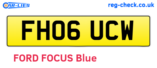 FH06UCW are the vehicle registration plates.