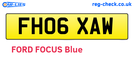 FH06XAW are the vehicle registration plates.