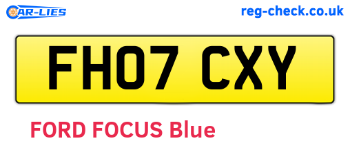 FH07CXY are the vehicle registration plates.