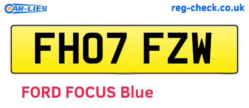 FH07FZW are the vehicle registration plates.