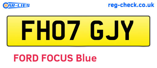 FH07GJY are the vehicle registration plates.