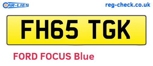 FH65TGK are the vehicle registration plates.