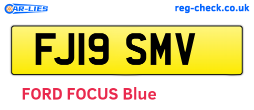 FJ19SMV are the vehicle registration plates.