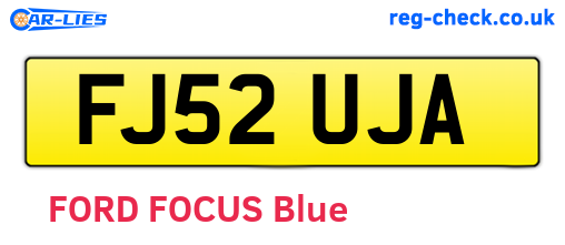 FJ52UJA are the vehicle registration plates.
