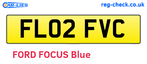 FL02FVC are the vehicle registration plates.