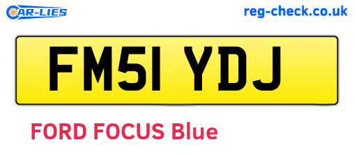 FM51YDJ are the vehicle registration plates.