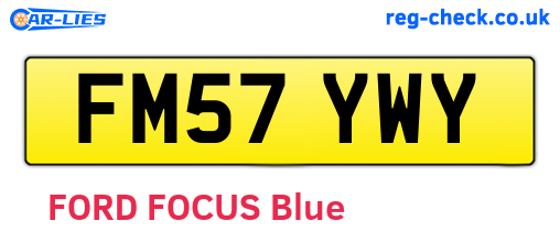 FM57YWY are the vehicle registration plates.