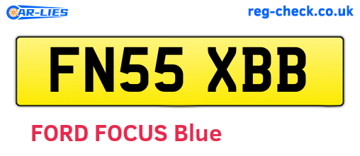 FN55XBB are the vehicle registration plates.