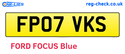 FP07VKS are the vehicle registration plates.