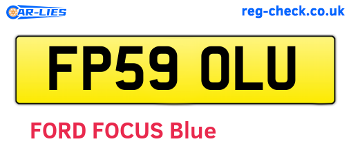 FP59OLU are the vehicle registration plates.