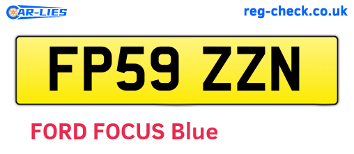 FP59ZZN are the vehicle registration plates.