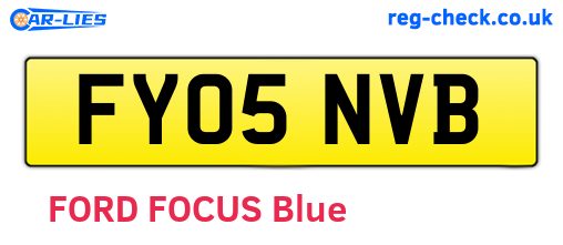 FY05NVB are the vehicle registration plates.