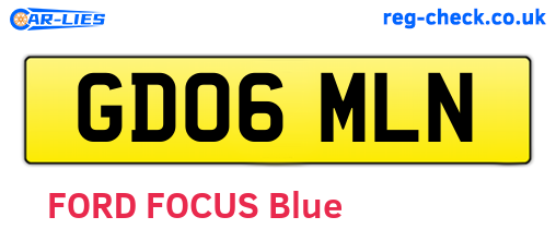 GD06MLN are the vehicle registration plates.