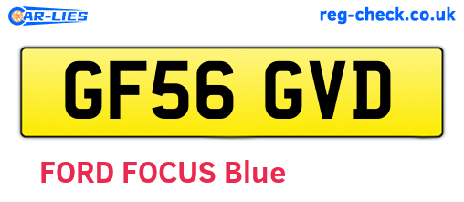GF56GVD are the vehicle registration plates.