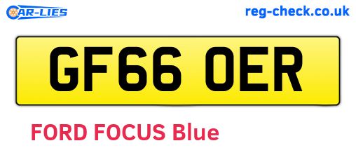 GF66OER are the vehicle registration plates.