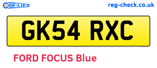 GK54RXC are the vehicle registration plates.