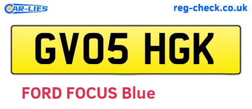 GV05HGK are the vehicle registration plates.