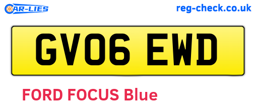 GV06EWD are the vehicle registration plates.