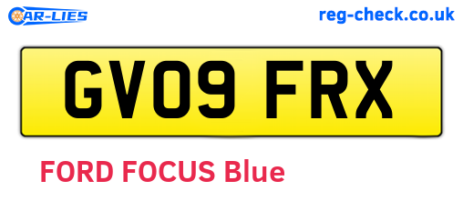 GV09FRX are the vehicle registration plates.