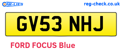 GV53NHJ are the vehicle registration plates.