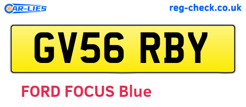 GV56RBY are the vehicle registration plates.