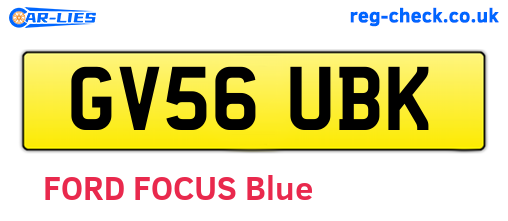 GV56UBK are the vehicle registration plates.