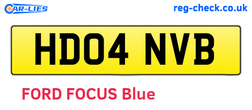 HD04NVB are the vehicle registration plates.