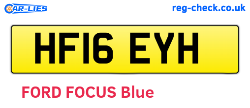 HF16EYH are the vehicle registration plates.