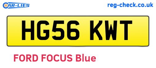 HG56KWT are the vehicle registration plates.