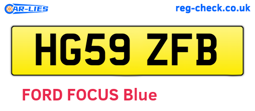 HG59ZFB are the vehicle registration plates.