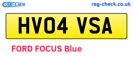 HV04VSA are the vehicle registration plates.