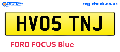 HV05TNJ are the vehicle registration plates.