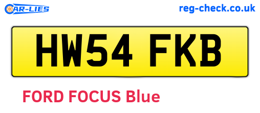 HW54FKB are the vehicle registration plates.