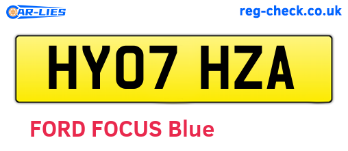 HY07HZA are the vehicle registration plates.