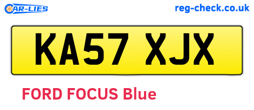 KA57XJX are the vehicle registration plates.