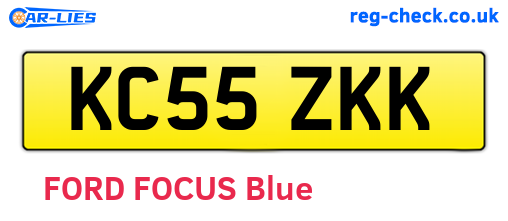 KC55ZKK are the vehicle registration plates.
