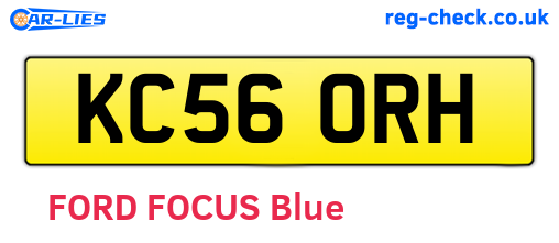 KC56ORH are the vehicle registration plates.