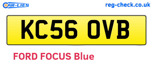 KC56OVB are the vehicle registration plates.