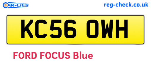 KC56OWH are the vehicle registration plates.