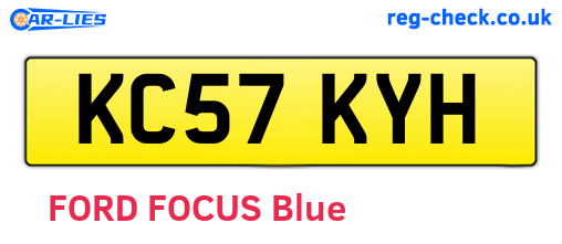 KC57KYH are the vehicle registration plates.