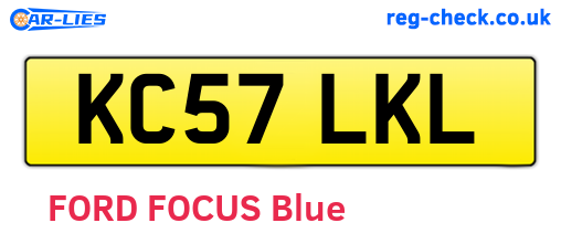KC57LKL are the vehicle registration plates.