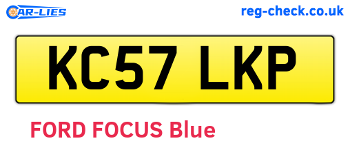 KC57LKP are the vehicle registration plates.
