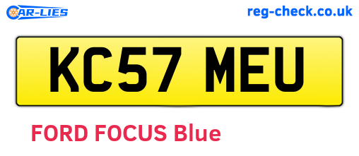 KC57MEU are the vehicle registration plates.