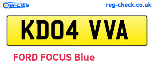 KD04VVA are the vehicle registration plates.